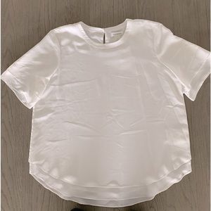 NWT. Club Monaco Overlay Chemise, Cream, Large